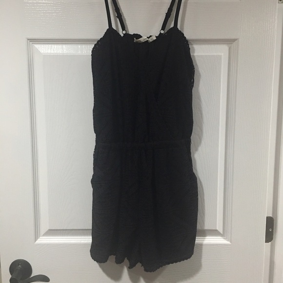 Black lace romper