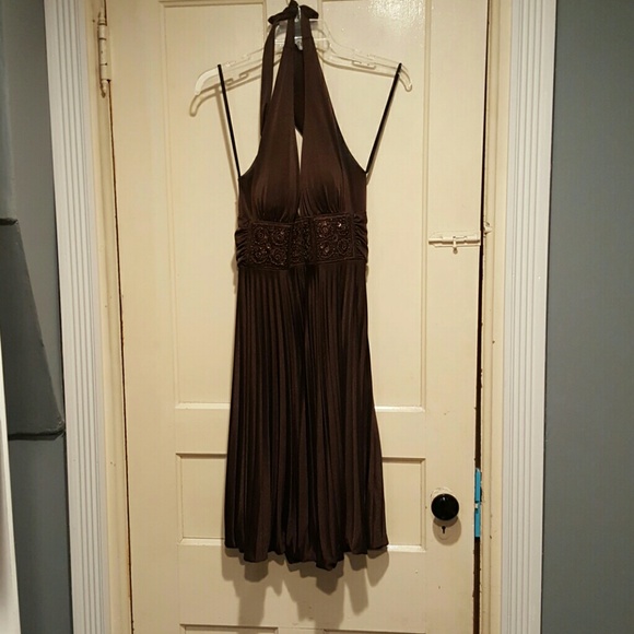 Dark brown cocktail dress