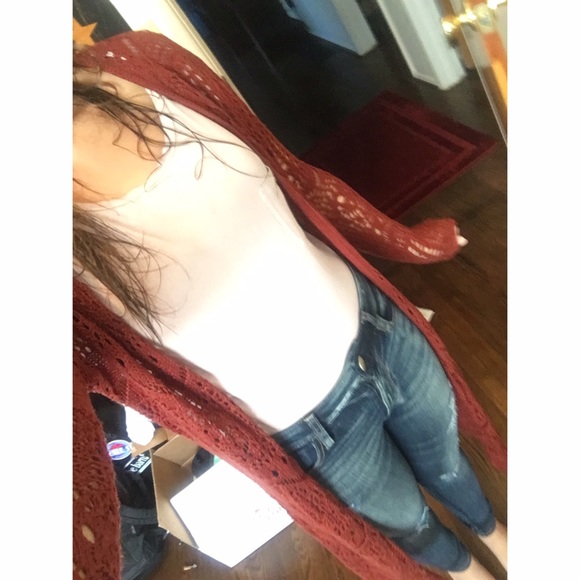 Burnt orange cardigan