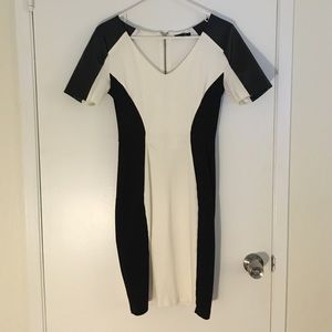 Silhouette black & white dress