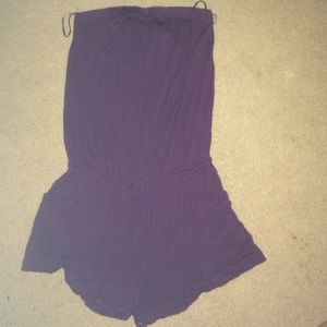 Strapless purple romper size small
