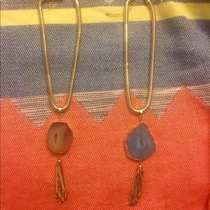 Druzy Necklace with Tassel