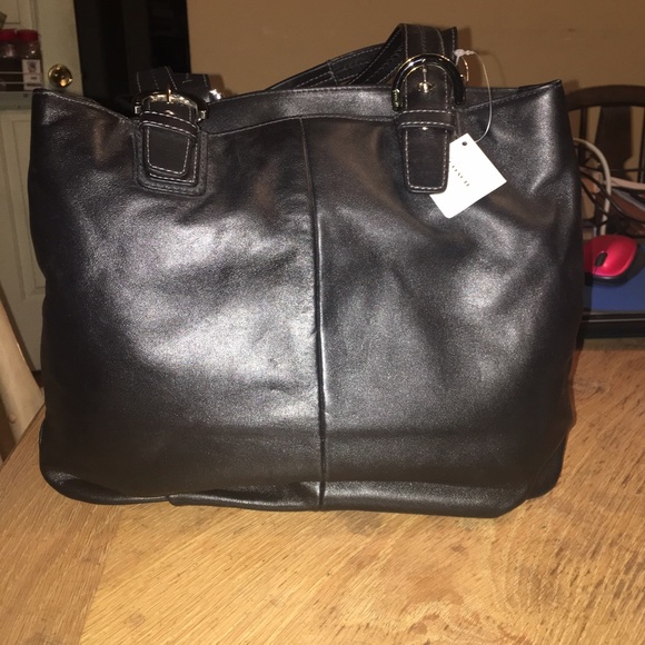 NWT Coach Black Soho Leather Tote