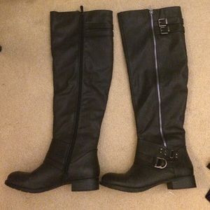 Black over the knee boots