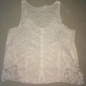 Lace patterned tank top
