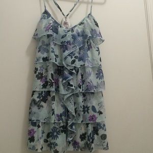 Candie's Blue Floral tank size L 100% polyester