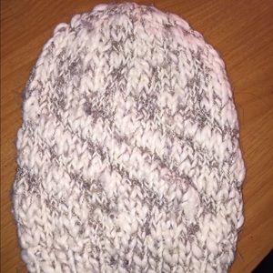 White and silver cute beanie