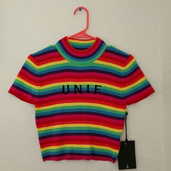 UNIF Tops - UNIF "Lenny" Rainbow Top