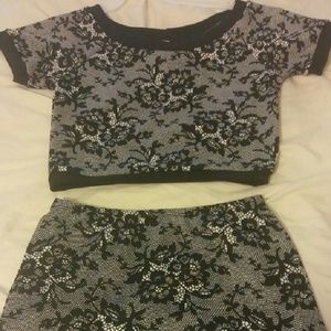 Two piece top and skirt