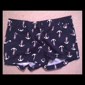 Jcrew anchor print chino shorts