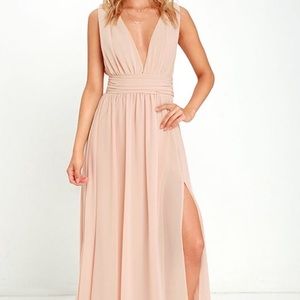 Lulu's Blush Maxi Dress