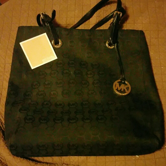 black MK bag