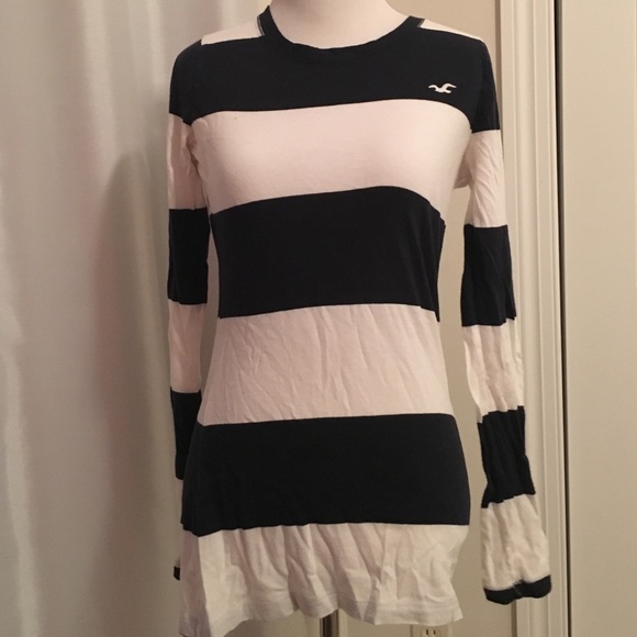 Blue and white long sleeve