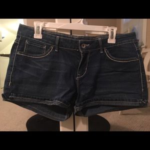Dark blue jean shorts
