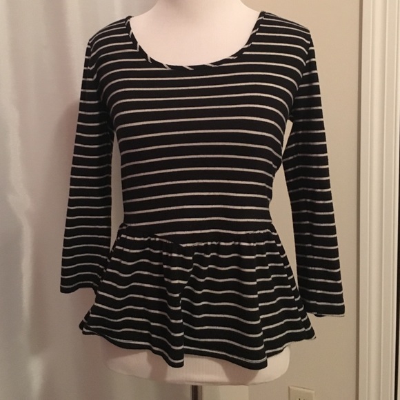 Black and white ballerina top