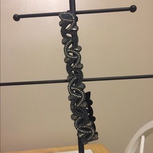 Pink Pewter black/blue/silver headband