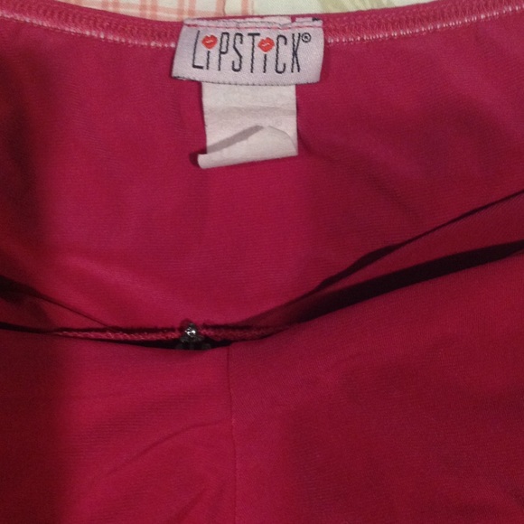 4/$20 Sexy Lipstick Pink Top Size Small - Picture 4 of 8