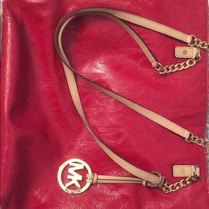 Red Michael Kors purse
