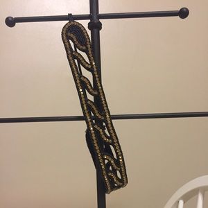 Pink Pewter gold/black headband