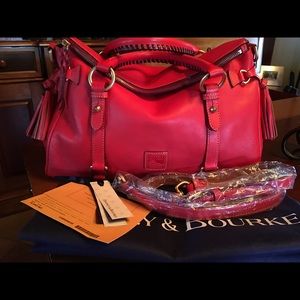 Dooney & Bourke Medium Flo Satchel -Strawberry