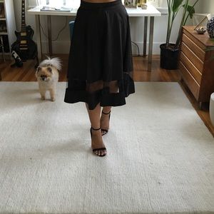 Lulu's Skirts - Lulu's Sheer and Now Black Midi Skirt Lulu's Skirts - Lulu's Sheer and Now Black Midi Skirt