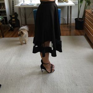 Lulu's Skirts - Lulu's Sheer and Now Black Midi Skirt Lulu's Skirts - Lulu's Sheer and Now Black Midi Skirt