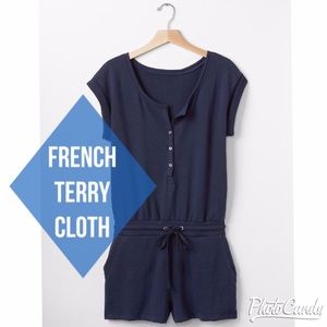 GAP Terry Cloth Romper in Indigo