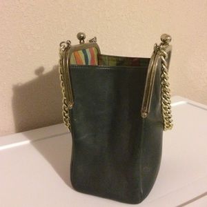 Vintage Coach Dark Blue Leather Handbag