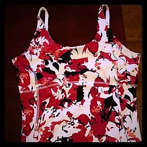 Yoga built in bra tank top shirt