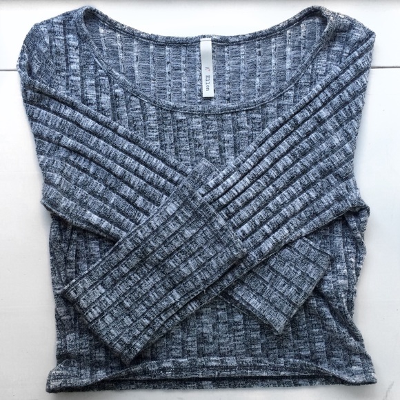 Grey Cropped Sweater