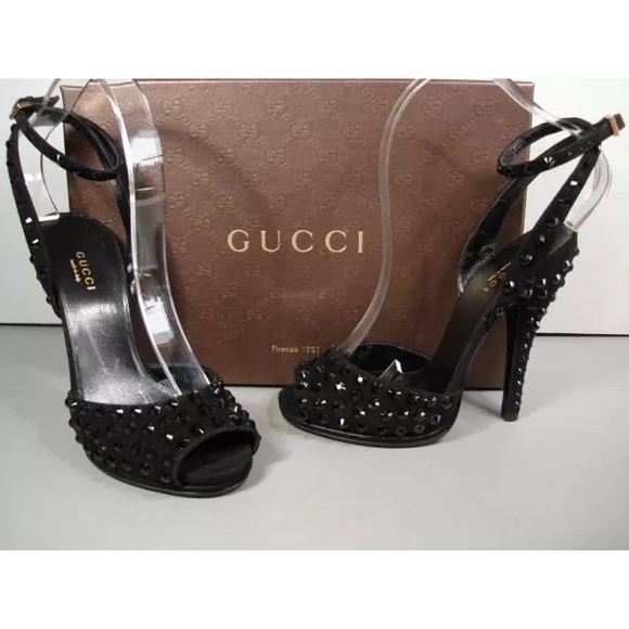 Black studded Gucci Heels
