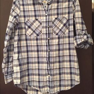 NWOT Express Plaid Boyfriend Shirt - Size S