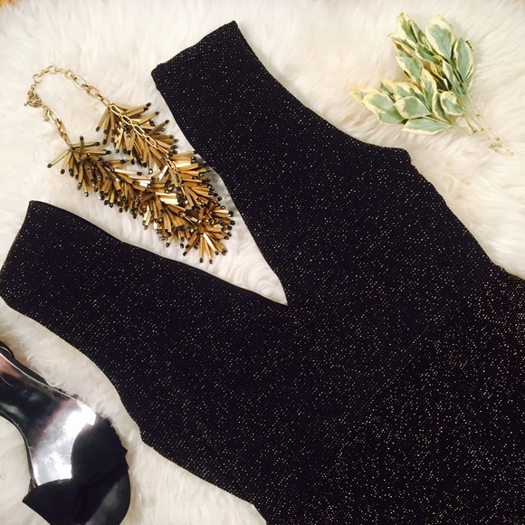 Forever 21 Dresses & Skirts - 🎉 FOREVER 21 🎉 Sexy Black Gold Sparkle