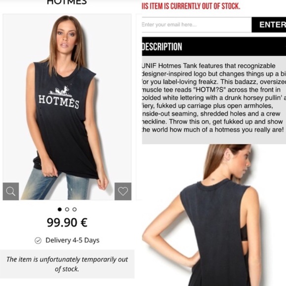 SOFT☁️ LAST ONE ❗️UNIF Hotmes Muscle Tee - Picture 4 of 4