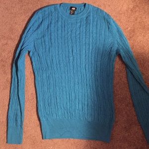 Bright blue light weight sweater