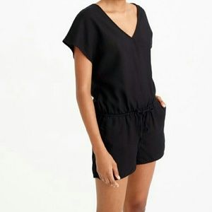 JCREW Drapey V-neck romper NEW