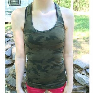 Lululemon camouflage athletic tank top