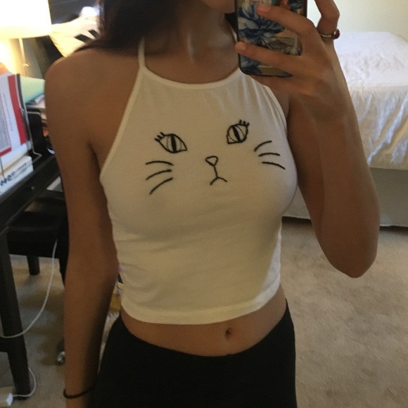 Brandy Melville Tops - Brandy Melville Cat halter top