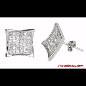 14k gold layer Large size Hip Hop Silver Earring