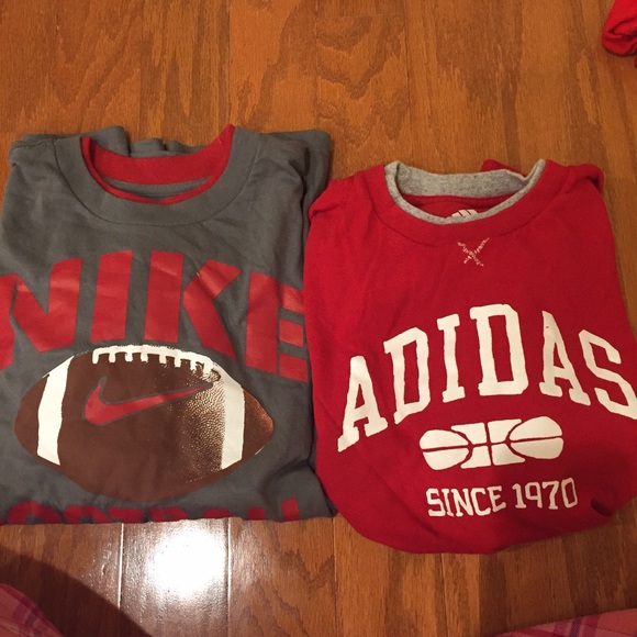 Bundle of two shirts. Nike and adidas. Size medium