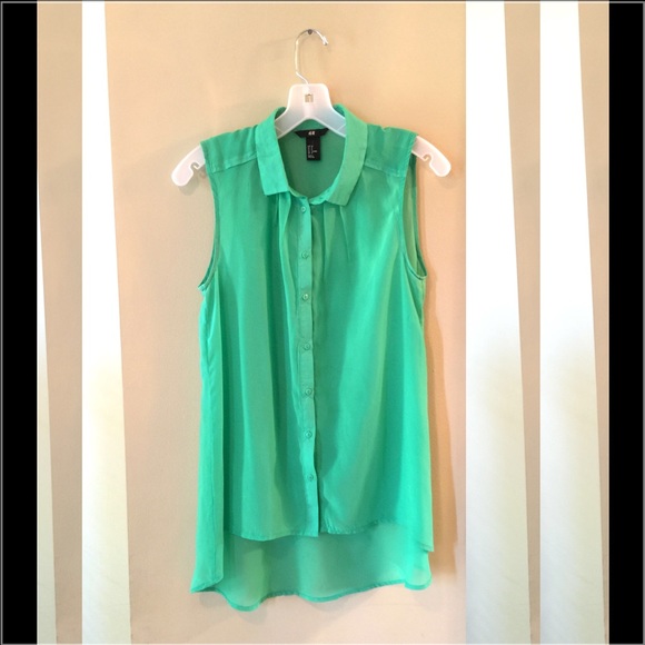 Translucent Green Button-down