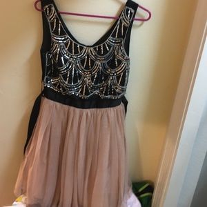 Lily Rose Sequin & Chiffon Dress