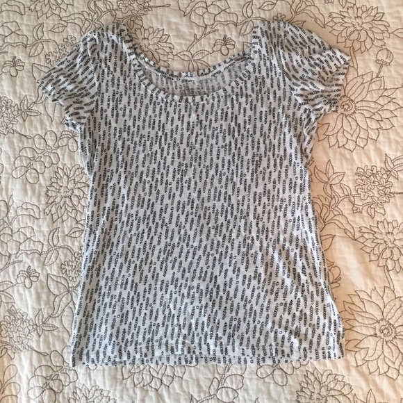 LOFT Pattern Linen Tshirt Small