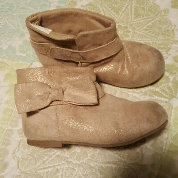 Toddler Girls Gymboree Gold Shimmer Bootie Boots