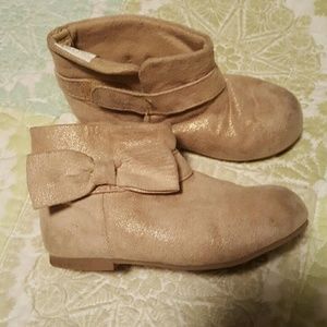 Toddler Girls Gymboree Gold Shimmer Bootie Boots