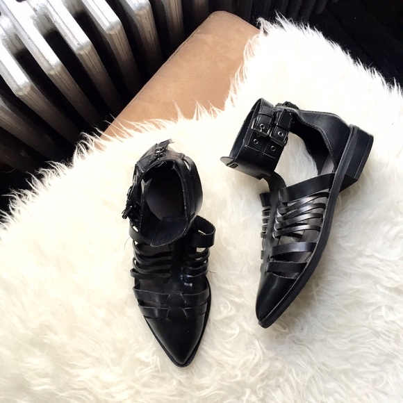 Zara Cage Point-Toe Flats