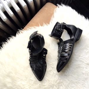 Zara Cage Point-Toe Flats