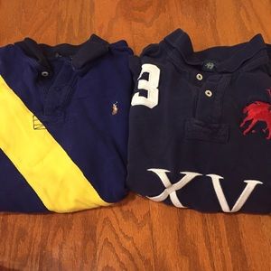 Two polo Ralph Lauren shirts size large (14/16)