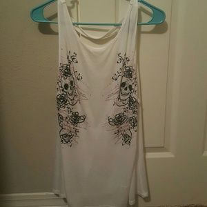 Teenage runaway skull and roses tank