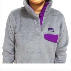 SOLD on Merc! Patagonia grey and purple pull over